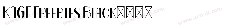 KAGE Freebies Black字体转换